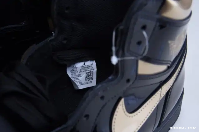 METALLIC RETRO HIGH BLACK 1 JORDAN (2020) GOLD AIR 555088-032 0427
